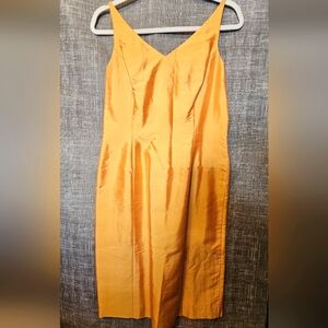 Silk Orange Slip Dress